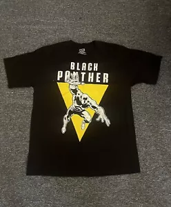 Black Panther Shirt Mens XL Black Retro Big Print T Shirt Marvel Superhero - Picture 1 of 1