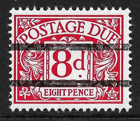 GB 1968 sg D76 8d Postage Due School Training Stamp 2 Bars MNH Toning Spots Cover