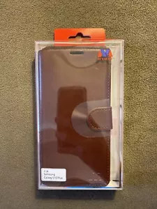 NEW MyBat MyJacket Case For Samsung Galaxy S10 Plus Brown Leather Case w/stand - Picture 1 of 2