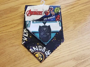 Marvel Avengers 2 Pack Bandana 17.5” x 17.5” Black Panther Wakanda Forever *NEW* - Picture 1 of 7