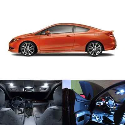  Kit de paquete interior de luces LED blancas para Honda Civic Si solo 2013 (7 piezas) Foto 1 de 4