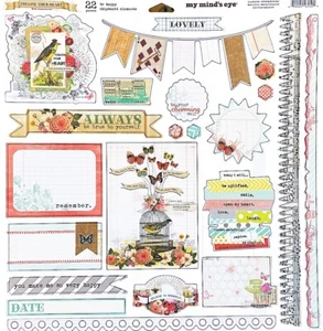 My Mind's Eye, Follow Your Heart, Be Happy, Chipboard, Music Border, Journaling - Picture 1 of 1