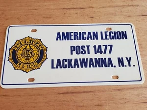 Vintage LACKAWANNA, NY Post 1477 American Legion Plastic License Plate C2 - Picture 1 of 18