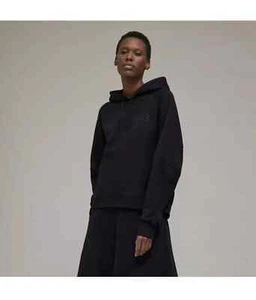 Adidas Y-3 Classic GV2799 Pullover Hoodie Women's Black Cotton Chest Logo APP384 - Picture 1 of 15