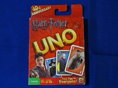 Harry Potter UNO Card Game 40th Anniversary 2010 Mattel New Q4 - Image 1 of 2