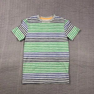 Tommy Bahama T Shirt Youth Boy Large 10 - 12 Blue Green Striped Colorful Cotton - Picture 1 of 24