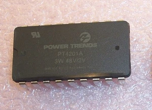 QTY (2) PT4201A POWER TRENDS 18 PIN CERAMIC DIP DC/DC CONVERTERS 48V 2V 3W NOS - Picture 1 of 2