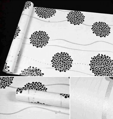 Papel Pintado Autoadhesivo Vintage Flor Madera Mármol Interior Impermeable Duradero Foto 1 de 4