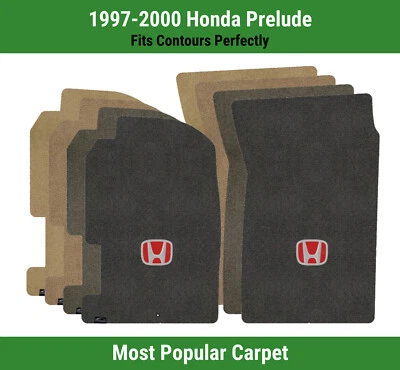Alfombrillas delanteras Lloyd Ultimat para Honda Prelude 97-00 con rojo sobre negro Honda H Foto 1 de 4