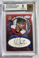 JOE THORNTON 1997-98 Score Board Auto Signature Bruins RC 457/1950 BGS 8 / 10 Au