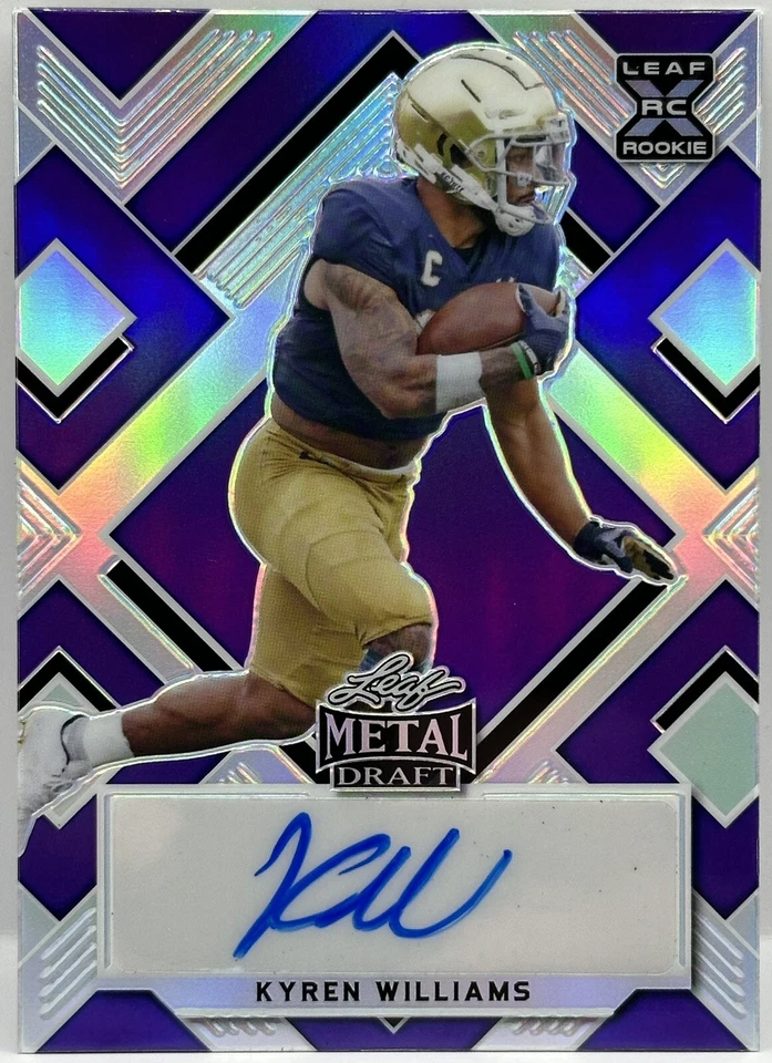 2022 Leaf Metal Draft - Prismatic Purple /35 #BA-KW2 Kyren Williams Auto - Image 1 of 2
