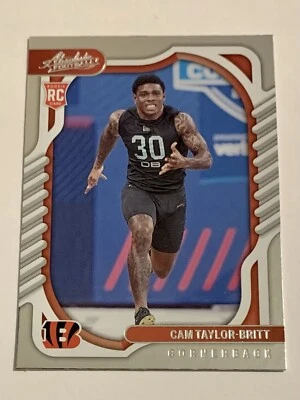2022 Absolute Cam Taylor-Britt Rookie RC Cincinnati Bengals Football #150 - Image 1 of 4