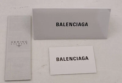x3 BALENCIAGA Warranty Guarantee Certificate Card Blank Card Sunglasses Eyewear - Image 1 of 3