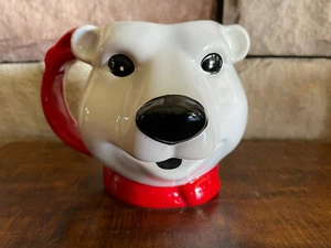 Vintage Coca-Cola Polar Bear Head Oversized Mug by Dakin 1994 Original Coffee 3D - Picture 1 of 5