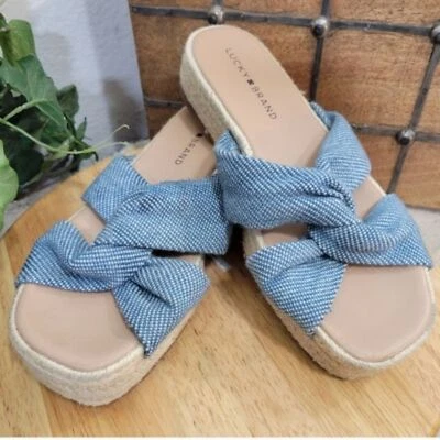 Sandalias de plataforma con plataforma para mujer Lucky Brand Grenly Twist talla 7 Foto 1 de 4