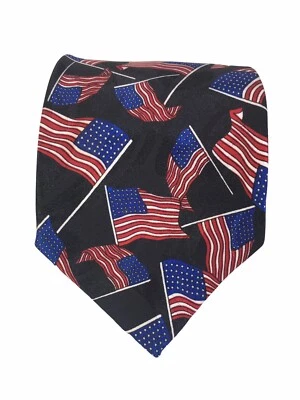Corbata Steven Harris Para Hombres Bandera Americana Estrellas Rayas Patriótica Rojo Blanco Azul Foto 1 de 4