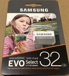 Samsung EVO Select 32GB Class 10 - Karta MicroSDHC z adapterem - (MB-ME32GA/AM) - Zdjęcie 1 z 4