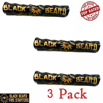 Black Beard Fire Starter 3 Pack - Survival Tinder Outdoor Gear. Made in the USA
