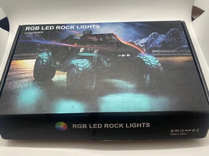 Keymao 8 Pod RGB LED Rock Light Kit For Underglow Wheel Well Lamp UTV Truck ATV - Picture 1 of 2