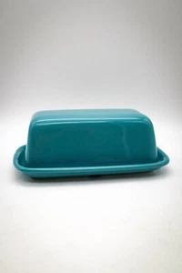 Vtg '90s Waechtersbach Spain Butter Dish Solid Colours Turquoise Ceramic - Picture 1 of 6