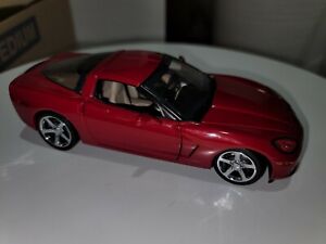 Franklin Mint 2005 Red Chevy Corvette C6 With Roof Panel