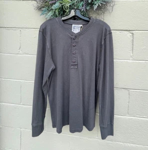 XS Jungmaven Hemp Mountain Henley Long Sleeved Shirt Size Small Diesel Gray NWT - Picture 1 of 4