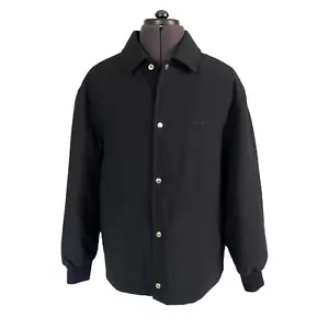 OAMC Down Jacket Navy Blue Collared Fleece Wool Men's Medium (fits an XL 44in) - Picture 1 of 20