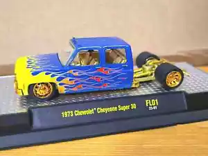CHASE ! M2 Machines 1/64 1973 Chevrolet Cheyenne Super 30 Diecast Model Car-Gold - Picture 1 of 8