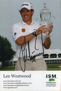 Fotografía Firmada LEE WESTWOOD - Estrella de golf y ganador de la Copa Ryder - Reimpresión - Imagen 1 de 1
