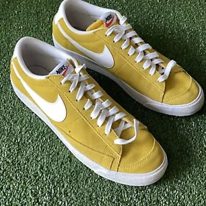 Nike Blazer Low '77 Vintage Suede Speed Yellow White DA7254-700 sz 12 Men's - Picture 1 of 12