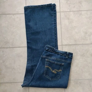Relativity women's size 18W denim jeans dark wash zip straight leg 5 pockets - Picture 1 of 6