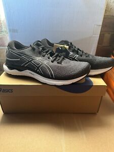 Asics Gel Nimbus 24 Mens Running Shoes - Black & White - Size UK 10