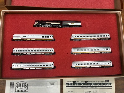 [T-N] Con-Cor N Scale The Valley Flyer Passenger Set Santa Fe #008506 Working! - Image 1 of 4