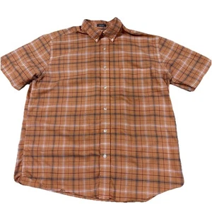 Camisa St John’s Bay Para Hombre Grande SS Naranja A Cuadros Abotonada De Colección *ver Nota - Imagen 1 de 18