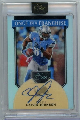 Panini One CALVIN JOHNSON ONCE IN A FRANCHSIE AUTO 2024 Prizm/99 Foto 1 de 3