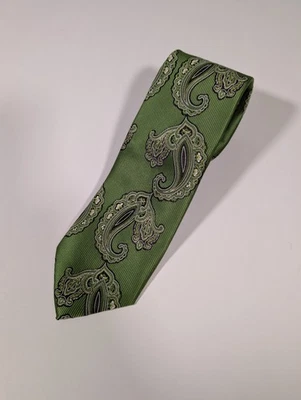 Corbata de cachemira marca Q de microfibra verde dinero Foto 1 de 4