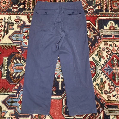 Vintage 1950s 60s Blue Workwear Pants Mens Size 36 Farmhouse Khaki Cotton - Image 1 of 4