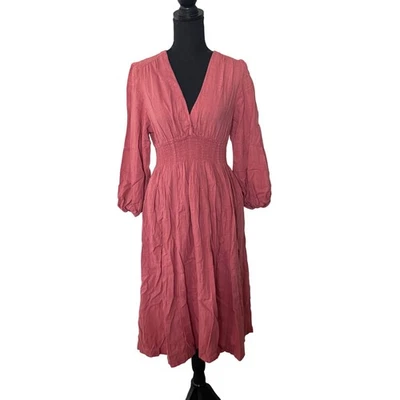 Vestido midi Old Navy para mujer M Petite Peasant Milkmaid Cottagecore Foto 1 de 4