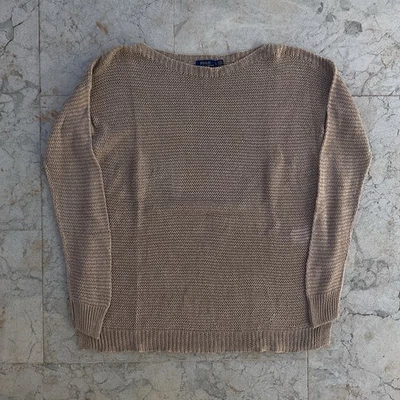 Винтажный льняной вязаный свитер топ с длинным рукавом Polo Ralph Lauren - Изображение 1 из 4