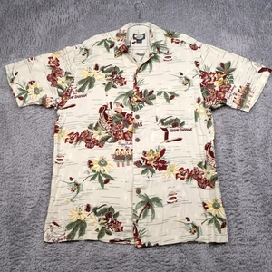 Vintage Tommy Bahama Shirt Mens Small Christmas Huladays Holidays Santa Hats - Picture 1 of 20