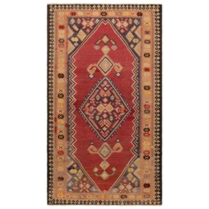 Kilim 250x159 cm Handgewebter Perserteppich Kilim Wolle Carpet Rug Orient Rot - Picture 1 of 10