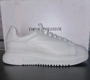Emporio Armani Sneakers Bianco Size Eu42 EA01 Difettato - Picture 1 of 13