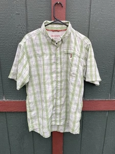 Simms Mens Button Up Fishing Hiking Shirt Size M Short Sleeve Multicolor Checked - Picture 1 of 7