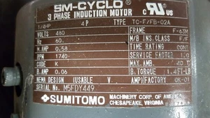SUMITOMO TC-F/FB-02A INDUCTION MOTOR - Picture 1 of 1