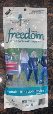 The Tinkle Belle Portable Female Urination Device, Teal and Grey with Case New - Image 1 of 4