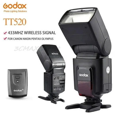 Godox Thinklite TT520II Wireless Flash Light Speedlight for Canon Nikon Sony - Image 1 of 4