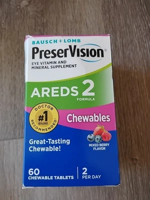 PreserVision Areds 2 Fórmula Vitamina y Mineral para Ojos 60 Masticable EXP 3/2027 Foto 1 de 3