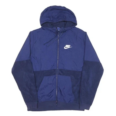 Chaqueta deportiva NIKE para hombre azul y azul marino con capucha y cremallera L mezcla de poliéster bloques de colores Foto 1 de 4
