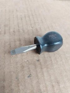 Vintage Snap-On Tools SSD1 Stubby Flat Head Screwdriver Black Handle - Picture 1 of 8