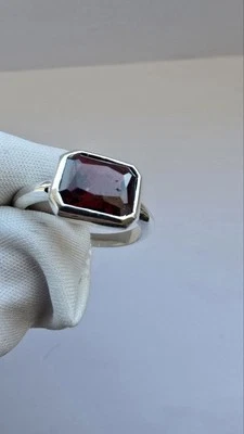 Silberring 925 – Granat, Amethyst & Sphen, Handarbeit, Rhodiniert, Geschenkidee - Bild 1 von 4